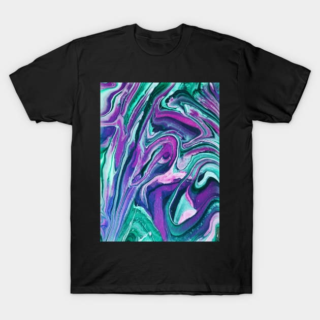 Astaroth - Abstract Acrylic Pour Painting T-Shirt by dnacademic